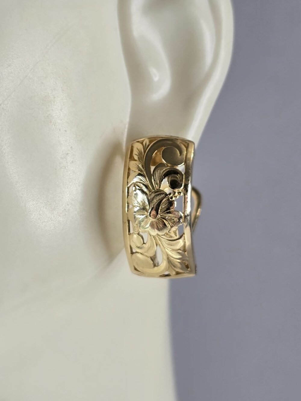 Womens Vintage Estate 14K Yellow Gold Earrings 5.5g E7212